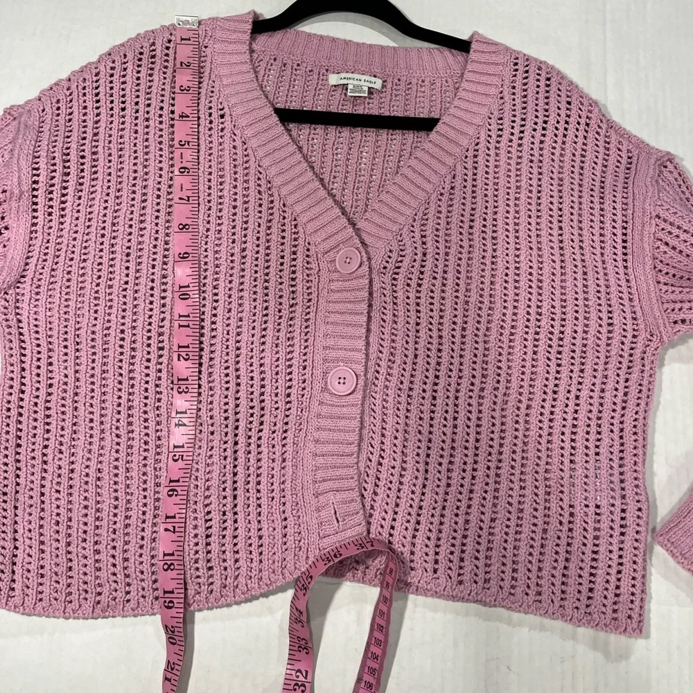 AMERICAN EAGLE DISTRESSED BUTTON CARDIGAN